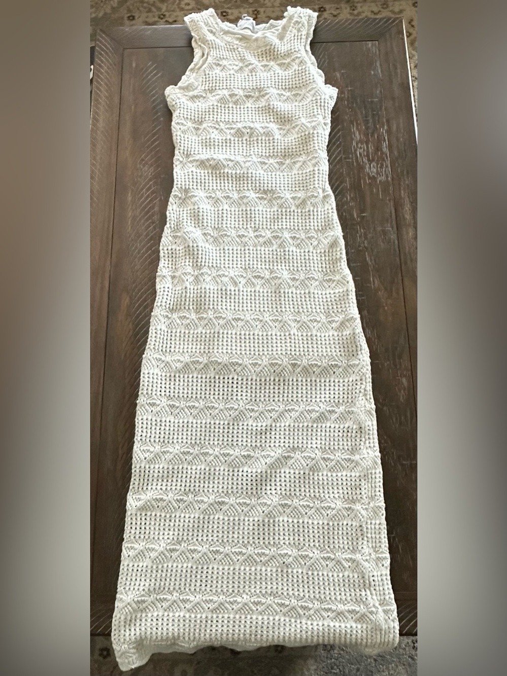 Olive & Oak White Crochet Dress - Size Medium